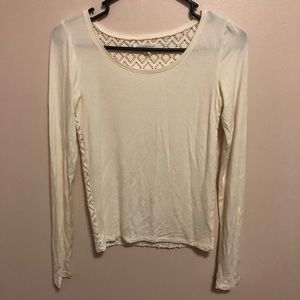 white shirt with see through back design